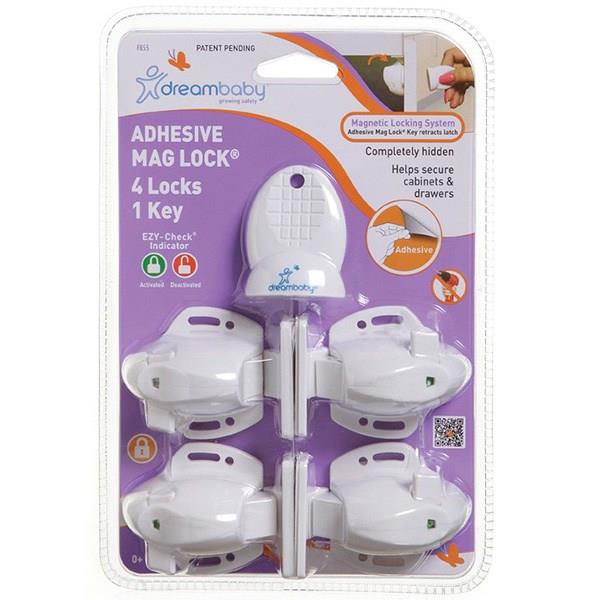 قفل مگنت دریم بیبی مدل F855 بسته 4 عددی Dream Baby F855 Adhesive Mag Lock Pack of 4